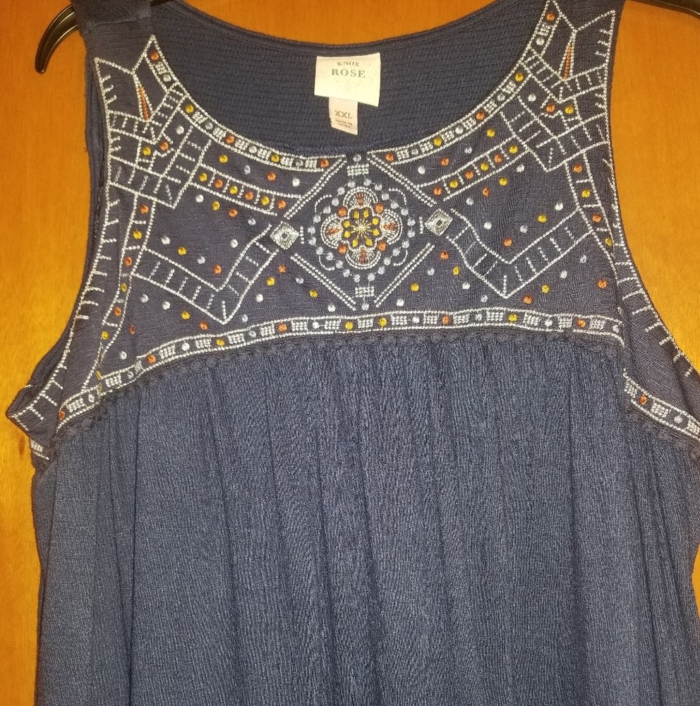 Knox Rose Embroidered tank